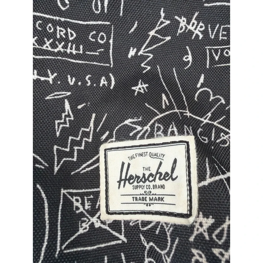 Herschel Supply Co Jean-Michel Basquiat Backpack Black White Art Print Classic